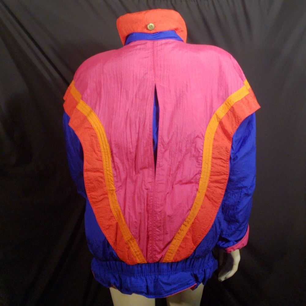 Vtg Gallery Puffer Jacket Neon BarbieCore meshed Gorpcore Style - Picture 3 of 6